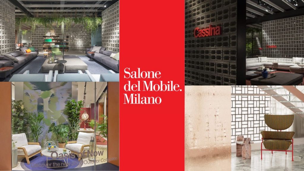 Propuestas de mobiliario para retail de lujo de marcas como Kartell y Poltrona Frau en el Salone 2026